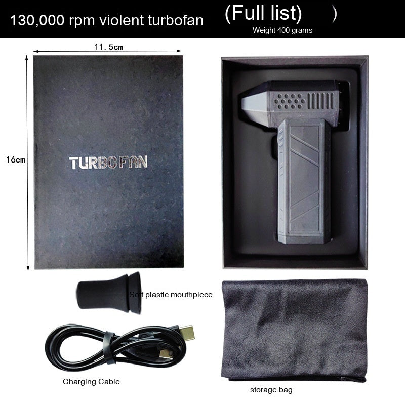 130000 Turn Handheld Rechargeable Turbine Little Fan