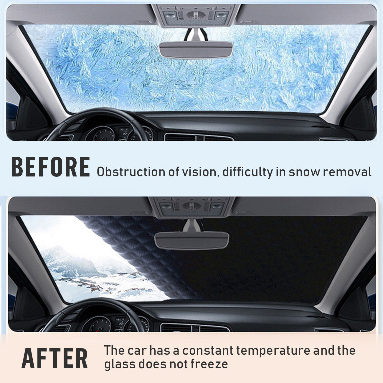 Universal Car Windshield Snow Cover Magnetic Winter Ice Frost Guard Protector